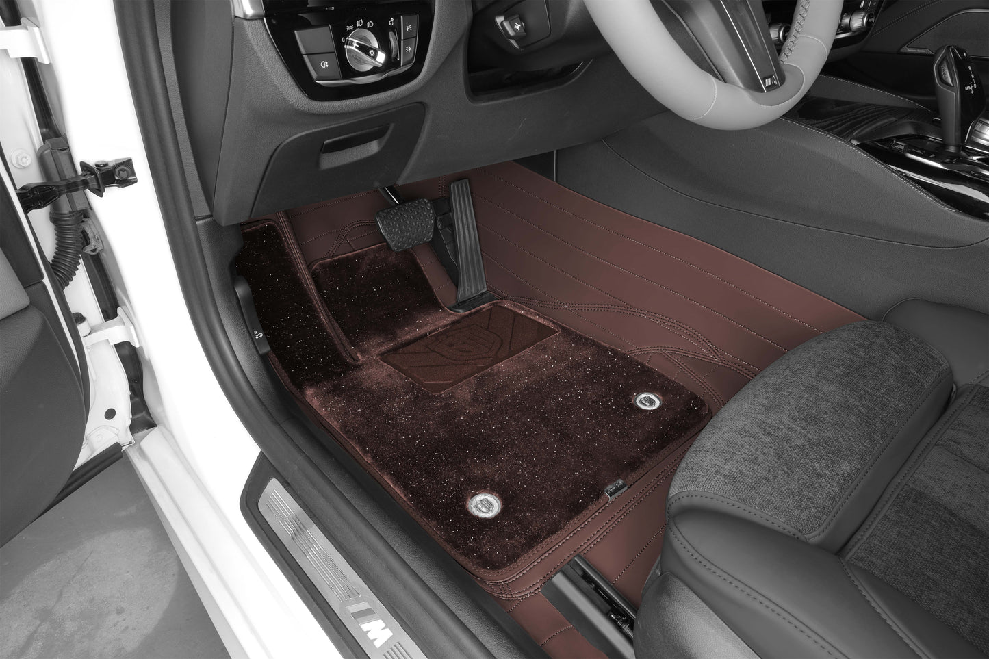 Bespoke Master Custom Fit Cargo Liner Mat Nappa Leather Waterproof and Breathable Nylon Cashmere Car Floor Mat