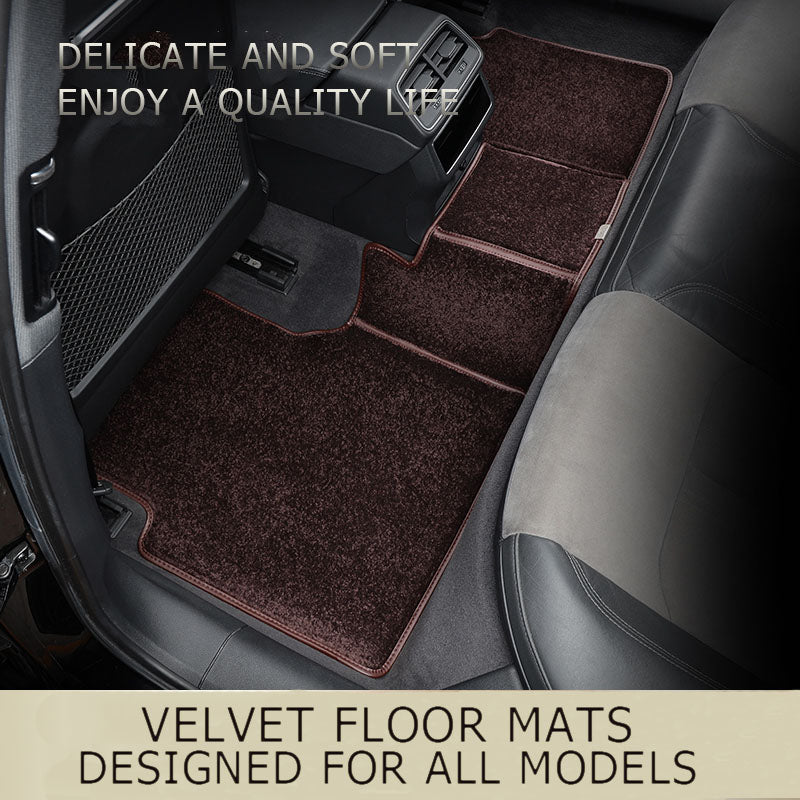 Custom Fit Second Layer Car Mats Soft Nylon Carpet Waterproof Car Floor Mats For Audi