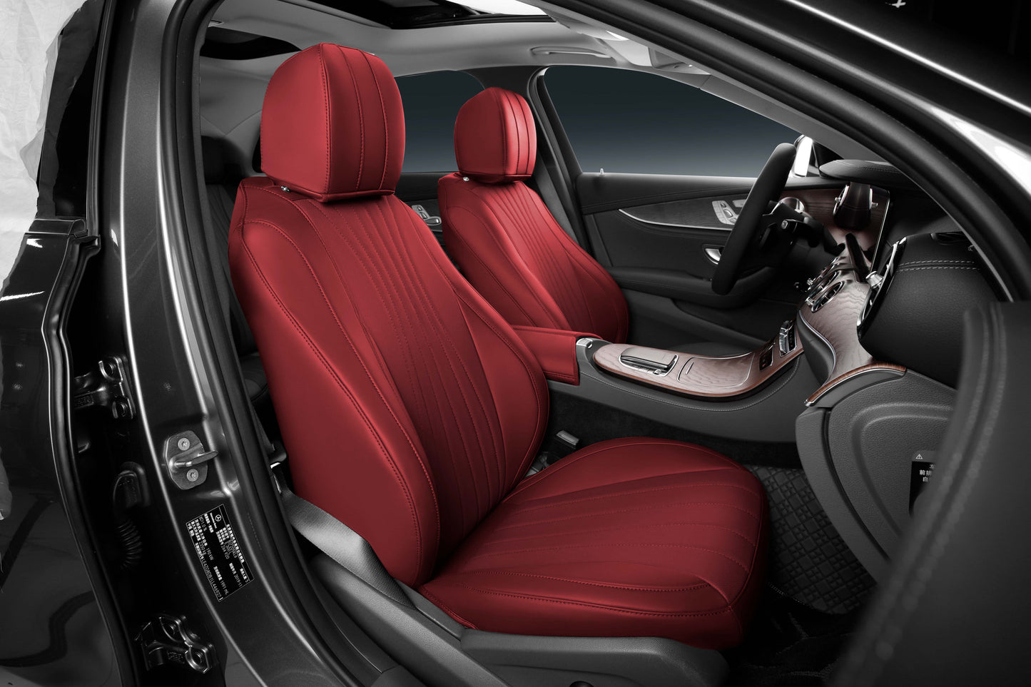 Unmixed Color Original Nappa Skin 5 Car Seat Fully Cover