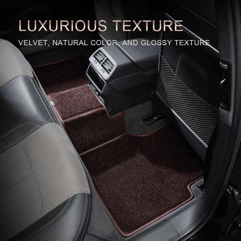 Custom Fit Second Layer Car Mats Soft Nylon Carpet Waterproof Car Floor Mats For Audi