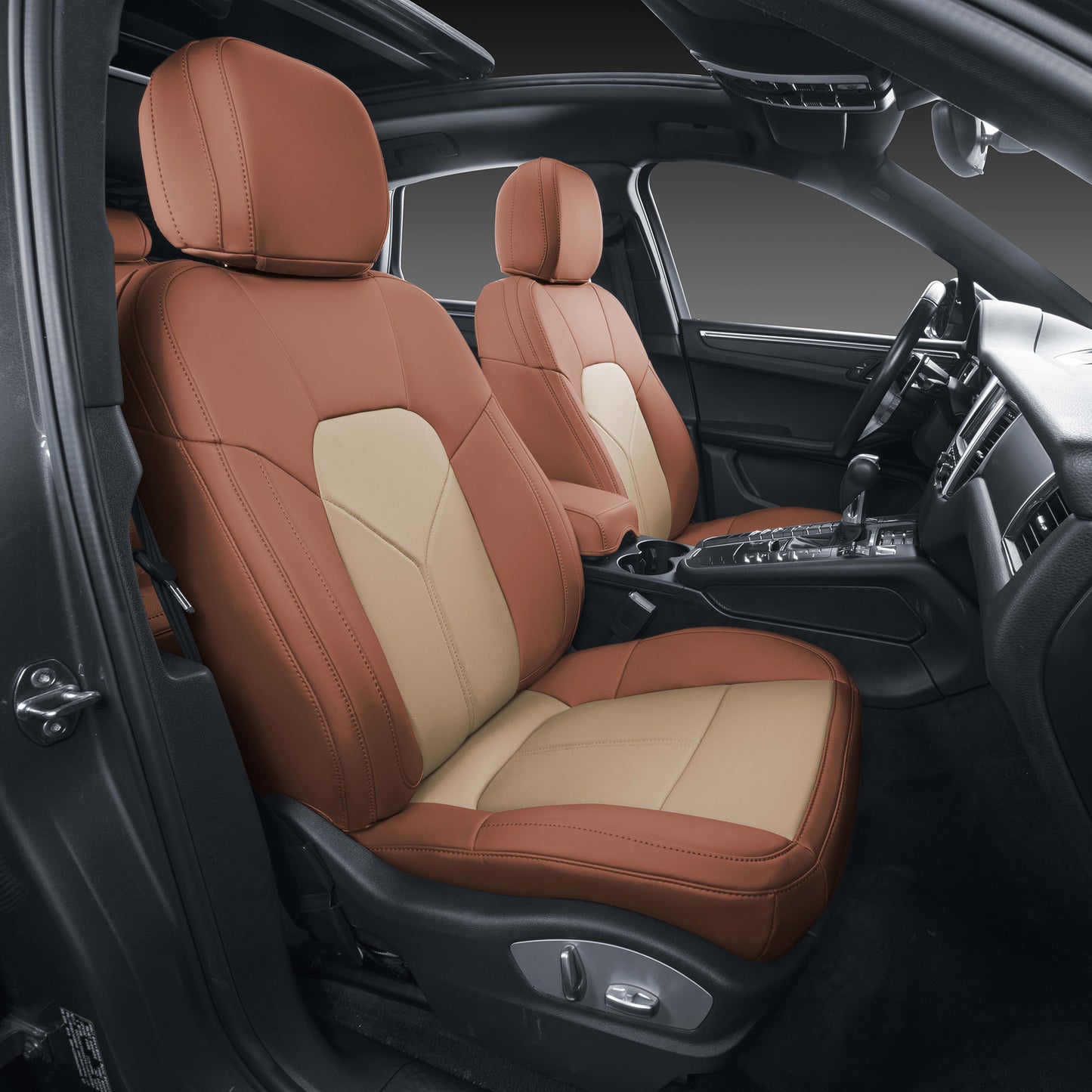 Custom Fit Car Interior Accessories Nappa Leather Car Seat Covers For Porshce Macan