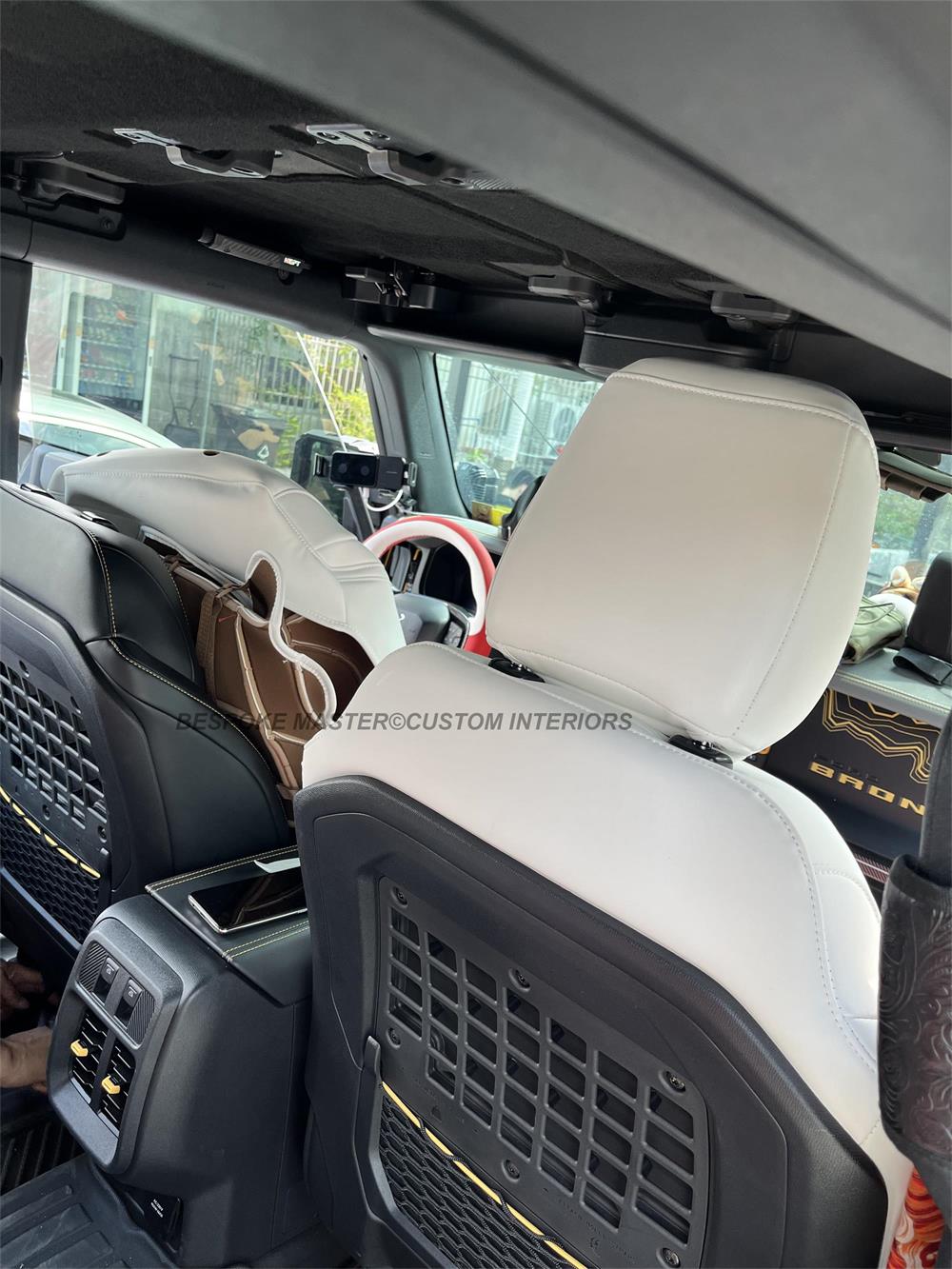 Embroidery Logo Nappa Leather Custom Car Seat Covers For Ford Bronco