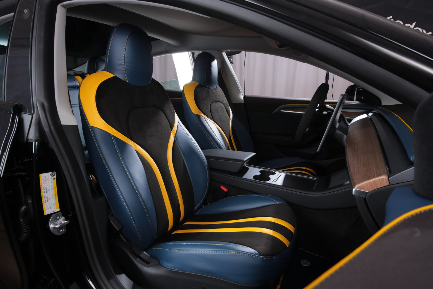 Non-slip Leather and Velvet Suede Sporty Soft Custom Car Seat Covers