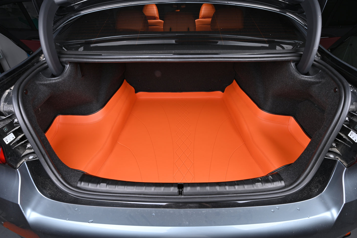 Premium Custom Fit Leather Trunk Mat Waterproof and Anti Slip Full Coverage Cargo Liner Mat