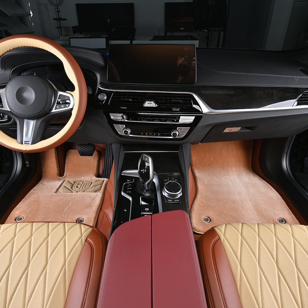 Bespoke Master Custom Fit Car Accessories Second Layer Car Mat Premium Comfortable Cashmere Nylon Car Floor Mats For BMW