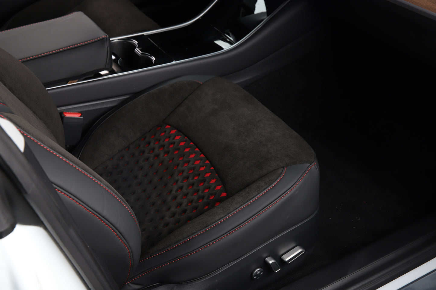 velvet suede fabric with diamond stitching car seat cover