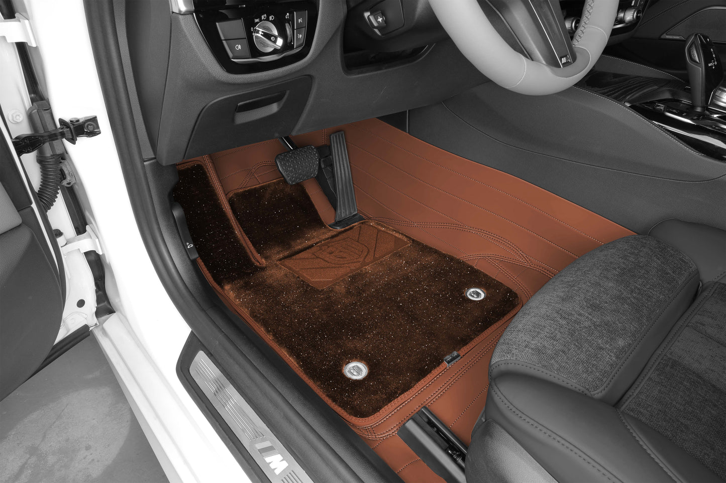 Bespoke Master Custom Fit Cargo Liner Mat Nappa Leather Waterproof and Breathable Nylon Cashmere Car Floor Mat