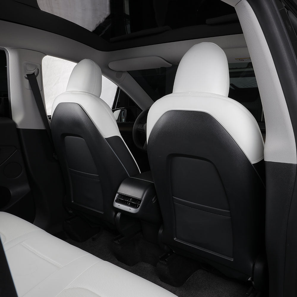 back cover white leather car seat cushion