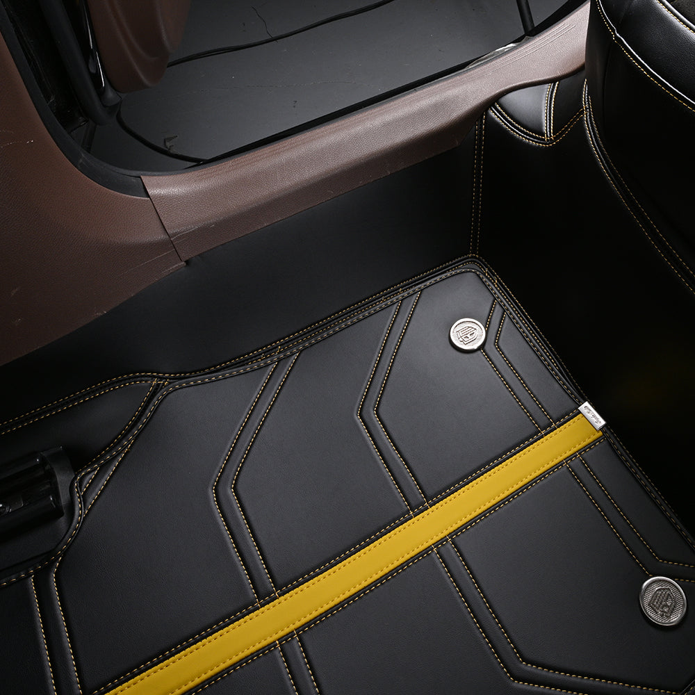black nappa leather car floor mat car mat for benz