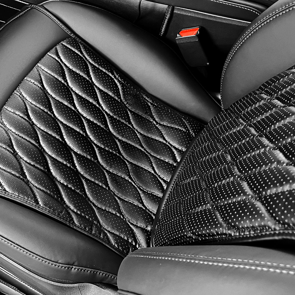black nappa leather front seat cover for tesla
