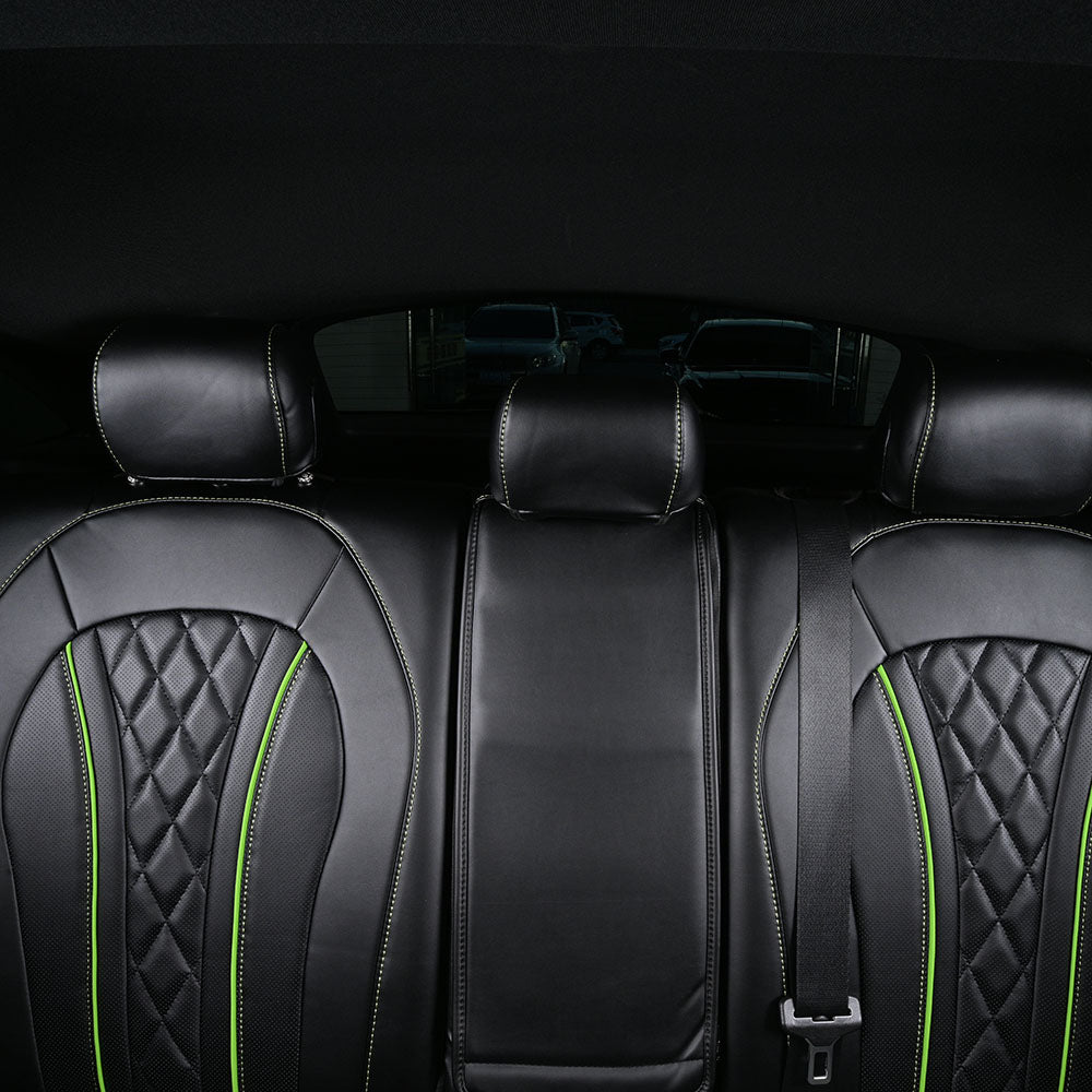blackest leather diamond stitching seat cover for mercedes-benz