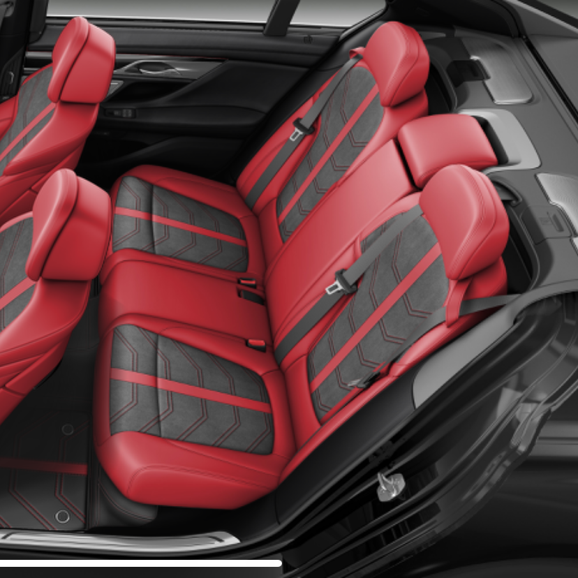 Bespoke Master Custom Fit Red and Black Original Texture Nappa Leather Car Seat Covers For BMW X5