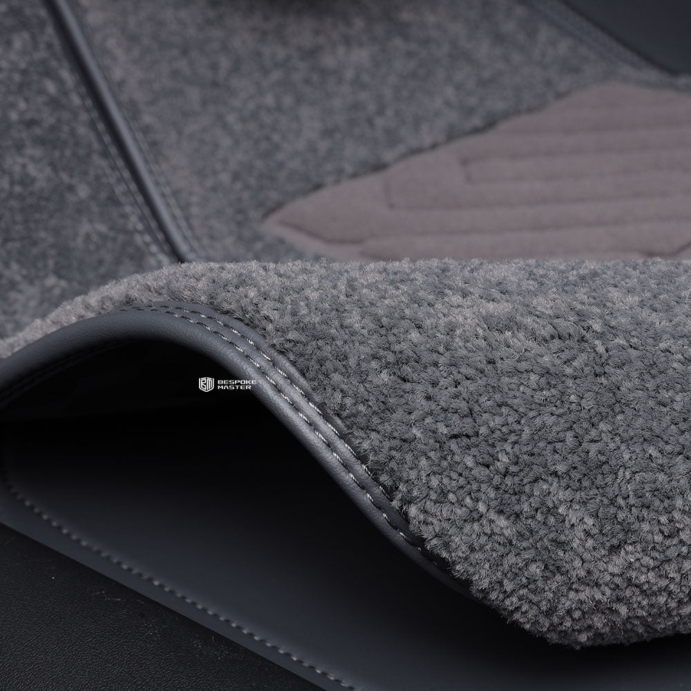 gray nylon carpet car floor mat for tesla