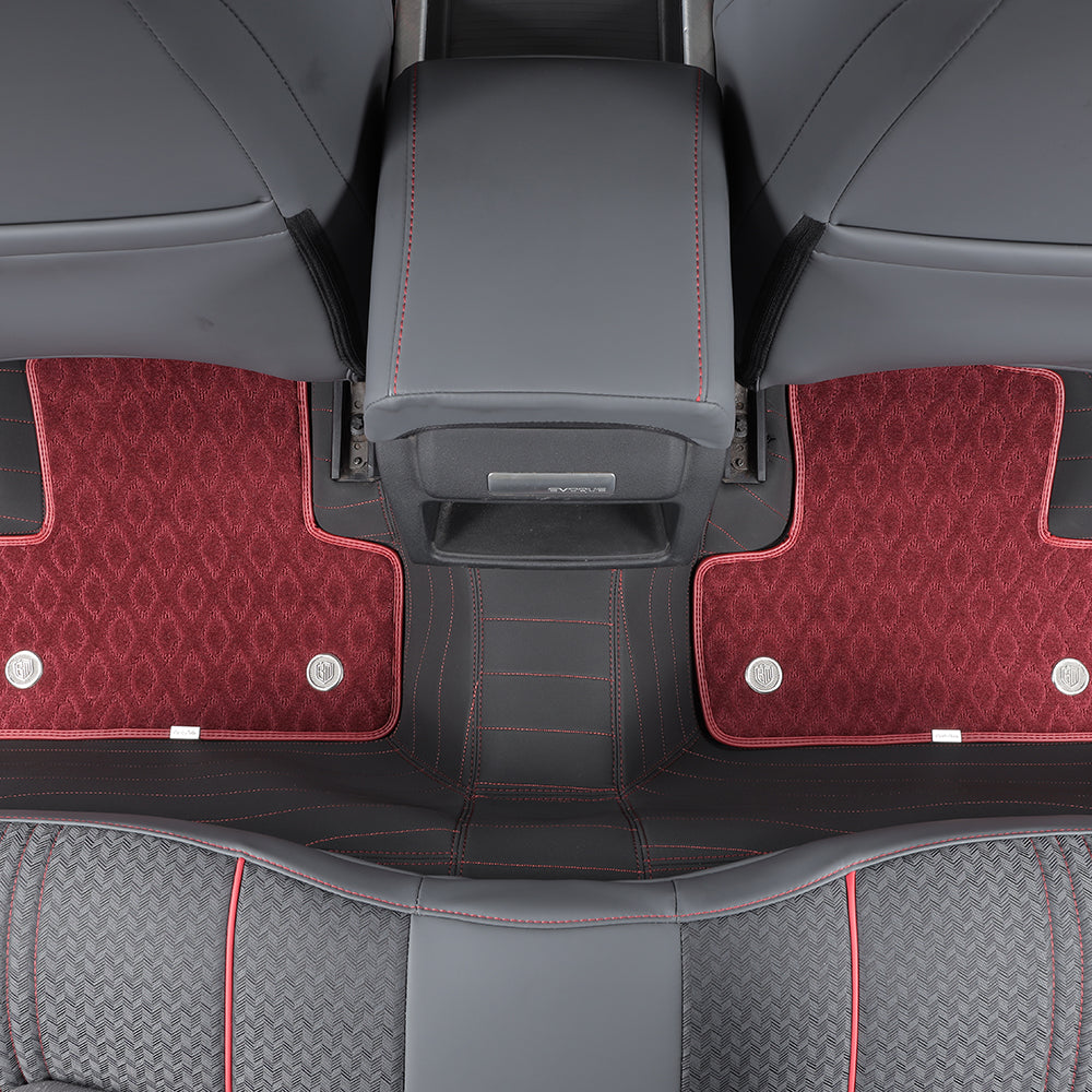 leather and fiber rear car floor mat car mat for land rover