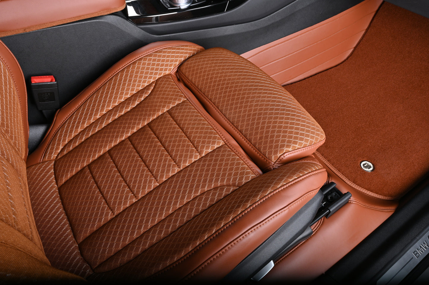 leather and ice linen leg rest full set cover for bmw