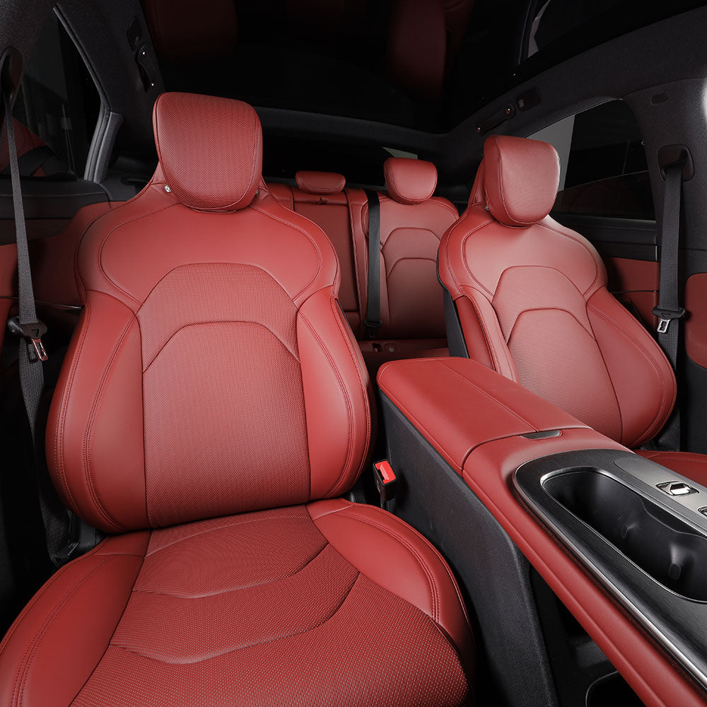 red nappa leather car interior car seat cover for xiaomi