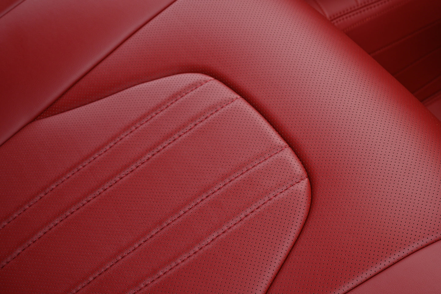 red nappa leather perforated ventilation seat cover for maserati