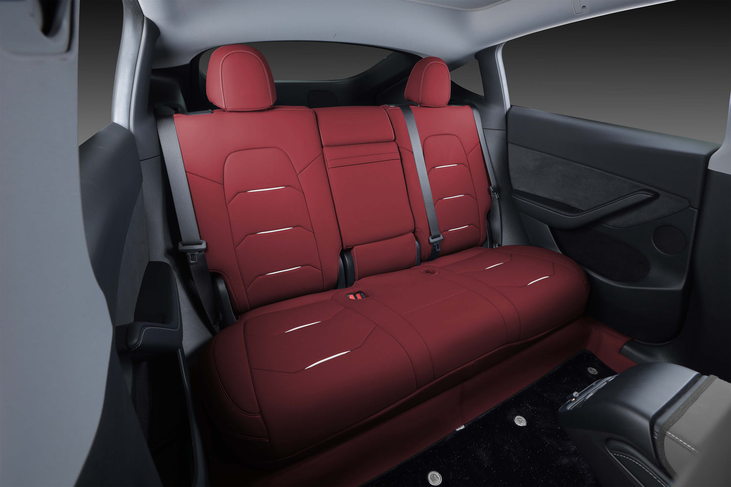 custom fit car interior red leather car seat cover