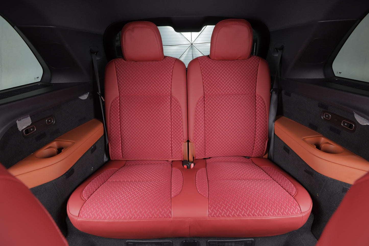 row nappa leather and silk fabric seat cover for nissan