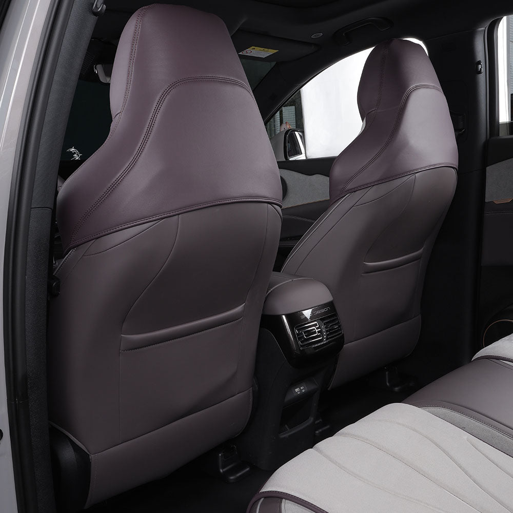 velvet suede fabric car back seat cover for byd