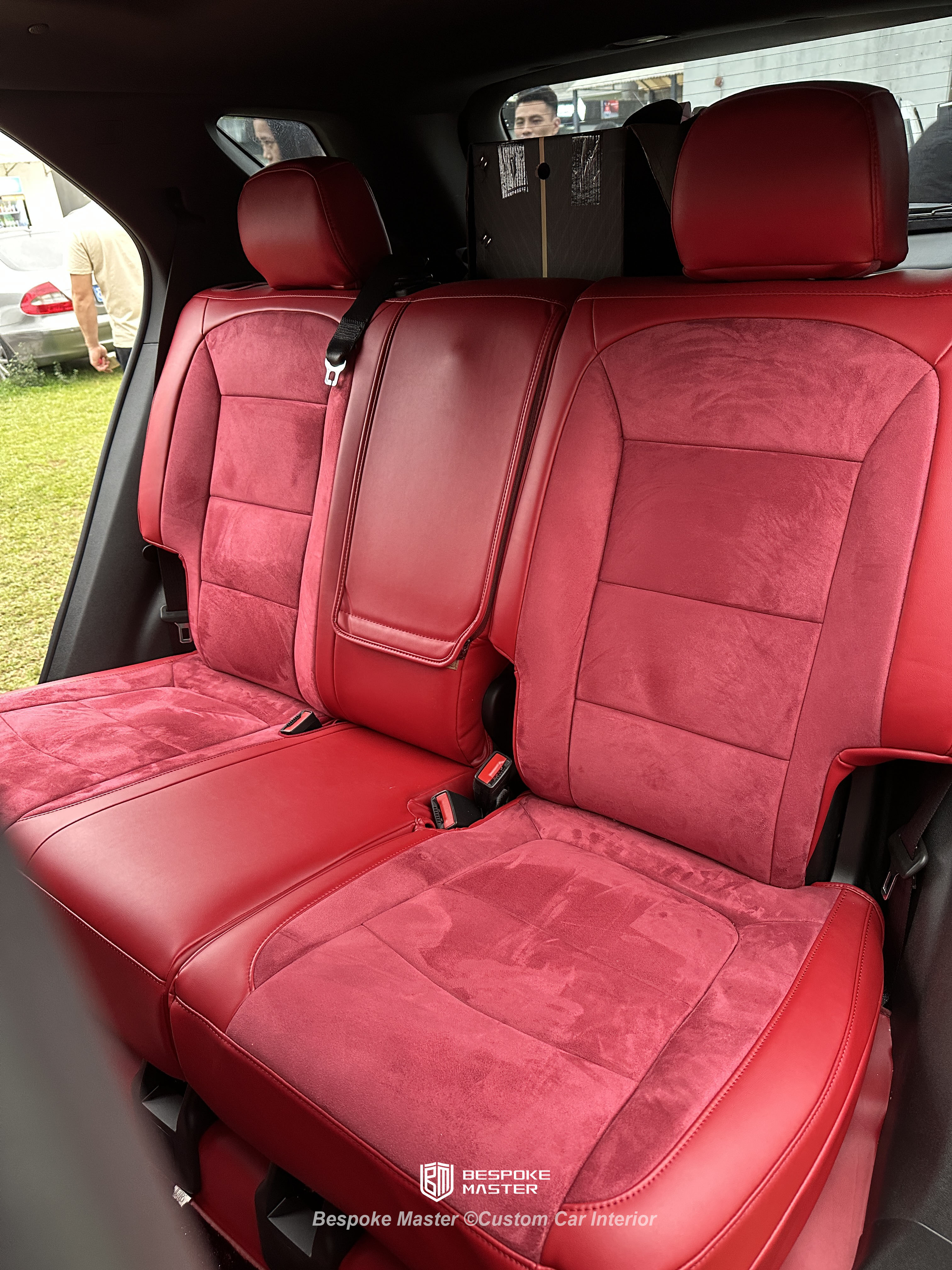 Upgrade Your Ride: Custom Chevy Equinox Seat Covers in Red Leather + Red Suede