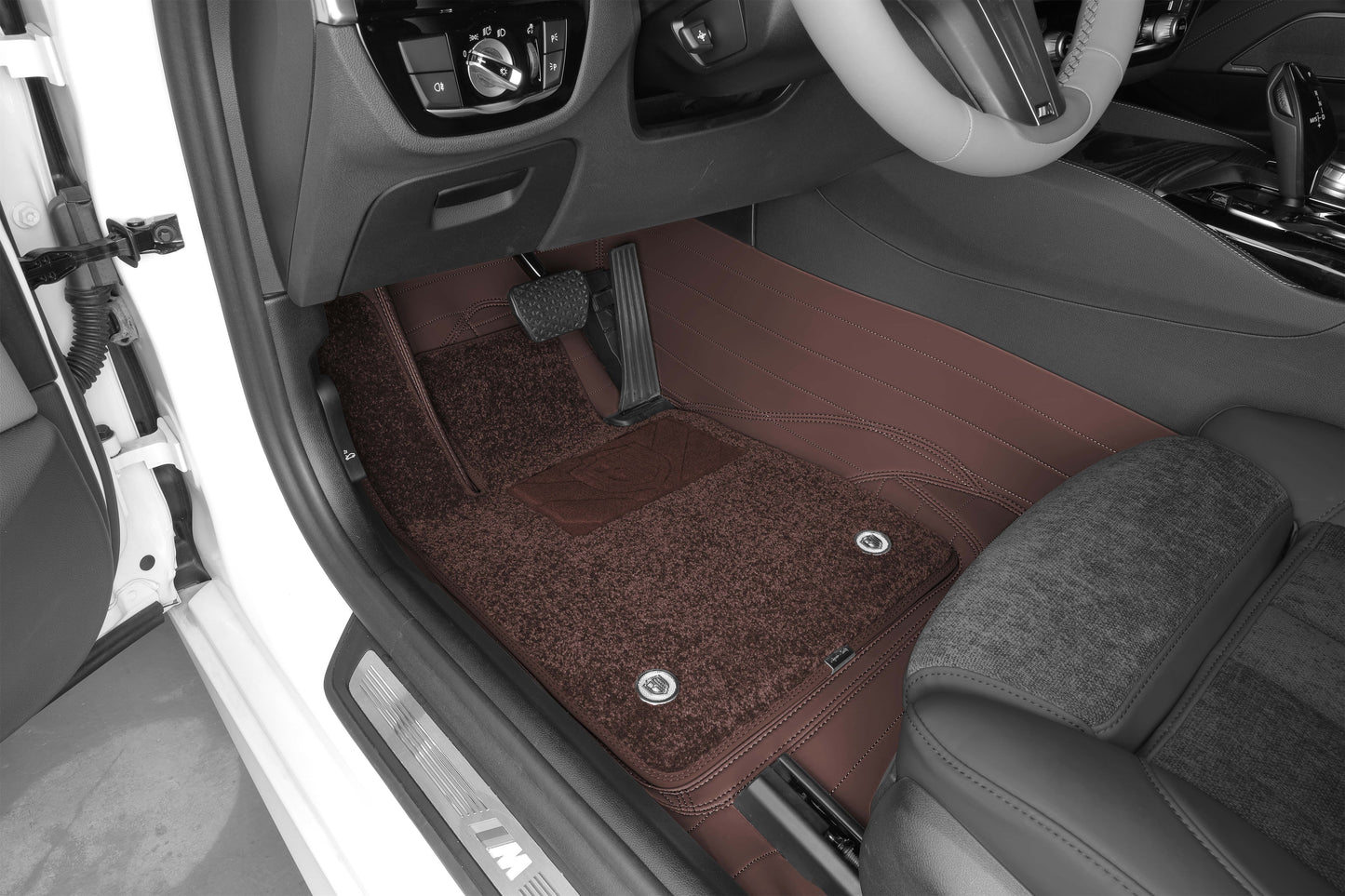 Bespoke Master Custom Fit Two Layer PVC Nappa Leather Quilting Nylon Car Floor Mat Car Mat