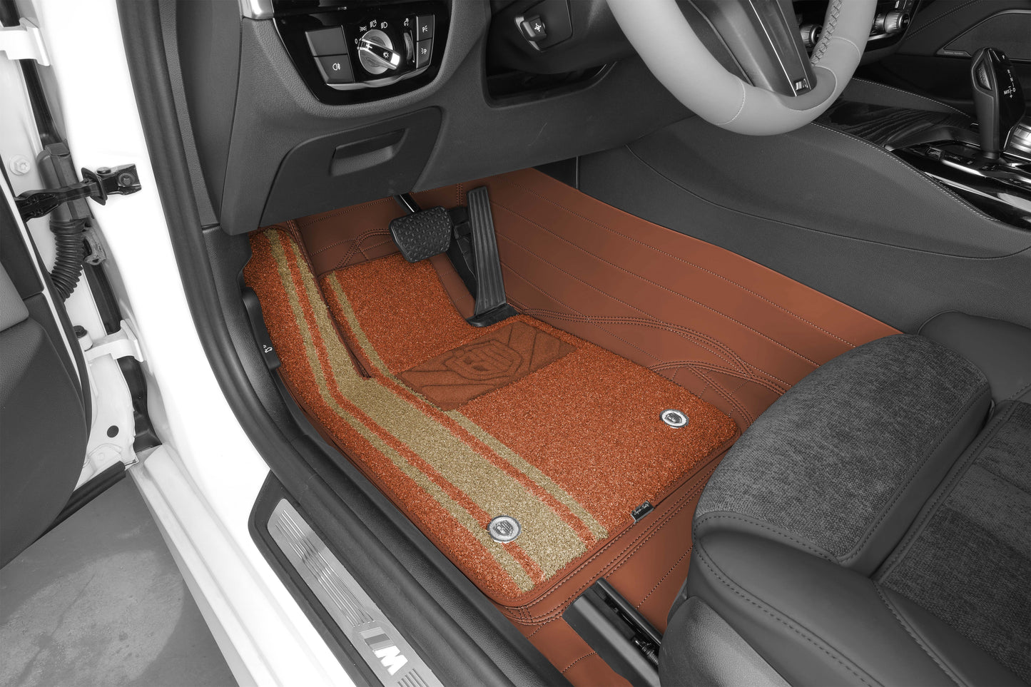 Bespoke Master Custom Fit PVC Nappa Leather Quilting Luxury PE Car Floor Mat Car Mat