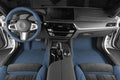 blue nappa leather with embroidery front car floor mat car mat ffor bmw