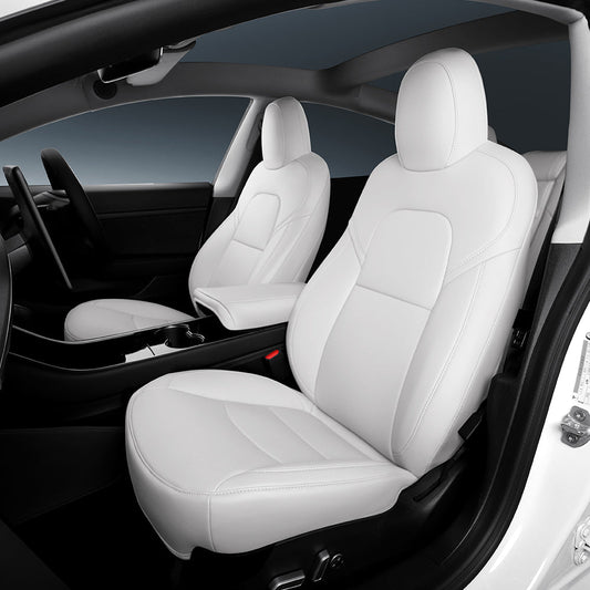 Custom Fit Car Accessories Nappa Leather Car Interior Perforated Ventilation Car Seat Covers For Tesla