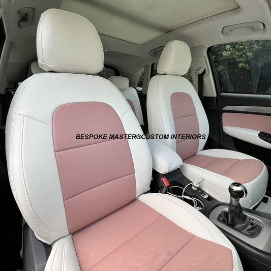 Front and Rear Seat Covers Luxury Nappa Leather Custom Car Seat Covers