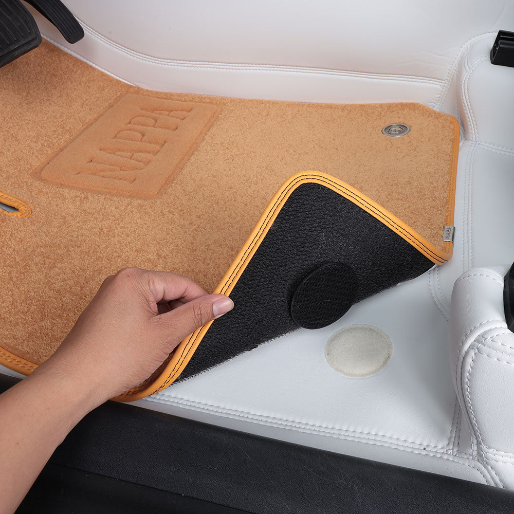 Custom Fit Waterproof and Wear Resistant Double Layer Leather Car Floor Mat With Nylon Carpet for Tesla