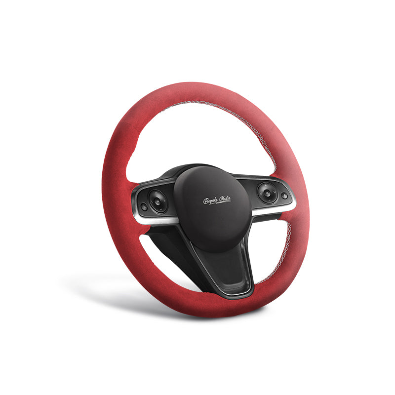 Custom Fit Premium Real Alcantara Velvet Suede Car Steering Wheel Cover
