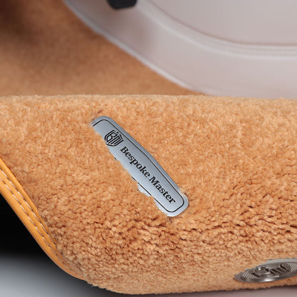 Custom Fit Waterproof and Wear Resistant Double Layer Leather Car Floor Mat With Nylon Carpet for Tesla