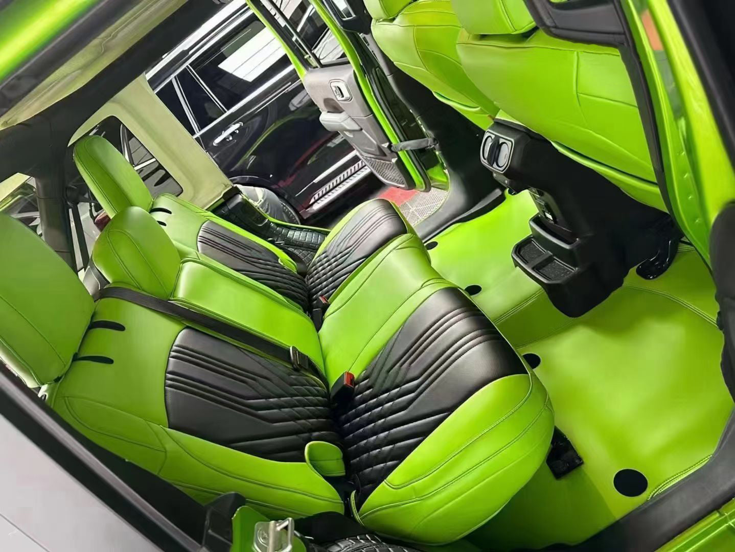 Pink Nappa Leaher Custom Car Seat Cover For 2020 Jeep Wrangler