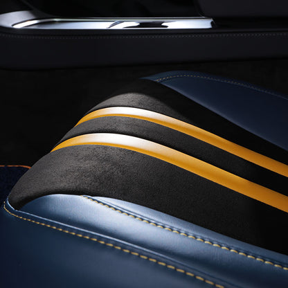 Velvet Suede Fabric and Nappa Leather Sporty Stylish Custom Car Seat Covers