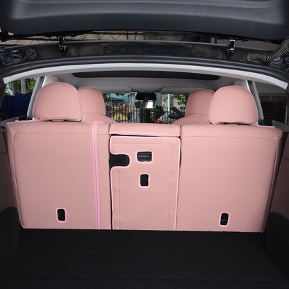 Bespoke Master Custom Fit Pink PVC Nappa Leather Car Seat Cover For Tesla