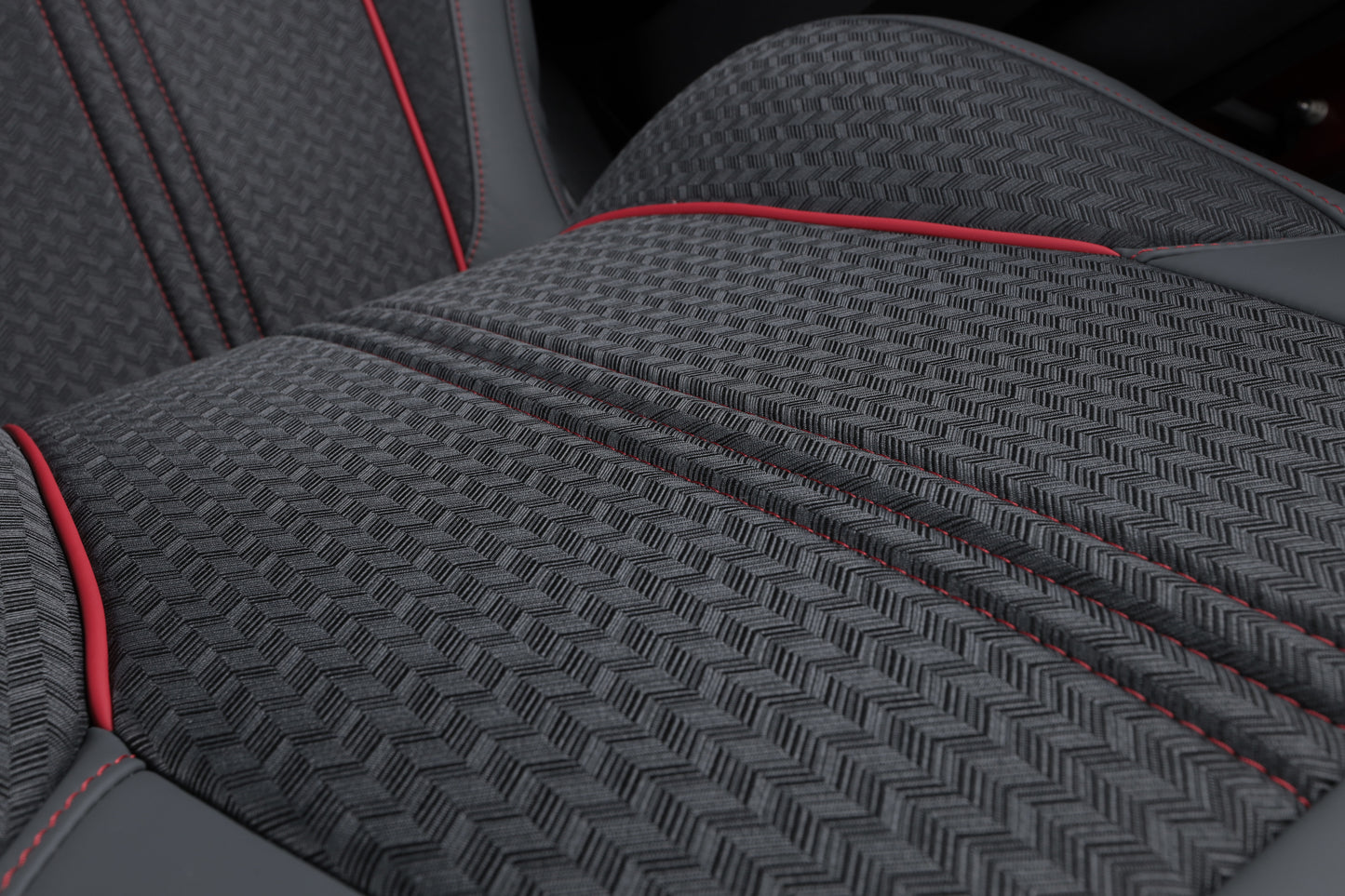 Bespoke Master Custom Fit Nappa Leaher Houndstooth Style Car Seat Cover