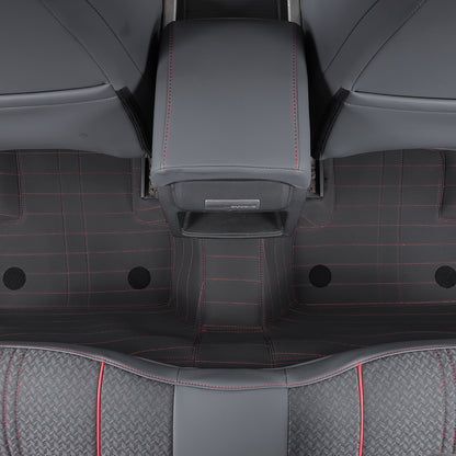 Custom Fit Double Layer Mat Nappa Leather Fiber Carpet Waterproof Car Floor Mat for Land Rover