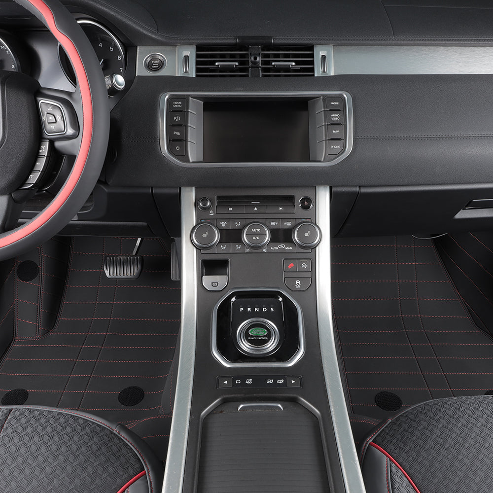 Custom Fit Double Layer Mat Nappa Leather Fiber Carpet Waterproof Car Floor Mat for Land Rover