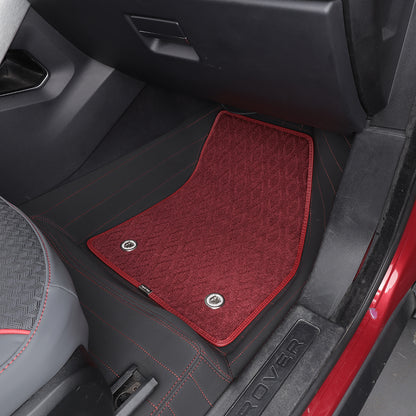 Custom Fit Double Layer Mat Nappa Leather Fiber Carpet Waterproof Car Floor Mat for Land Rover