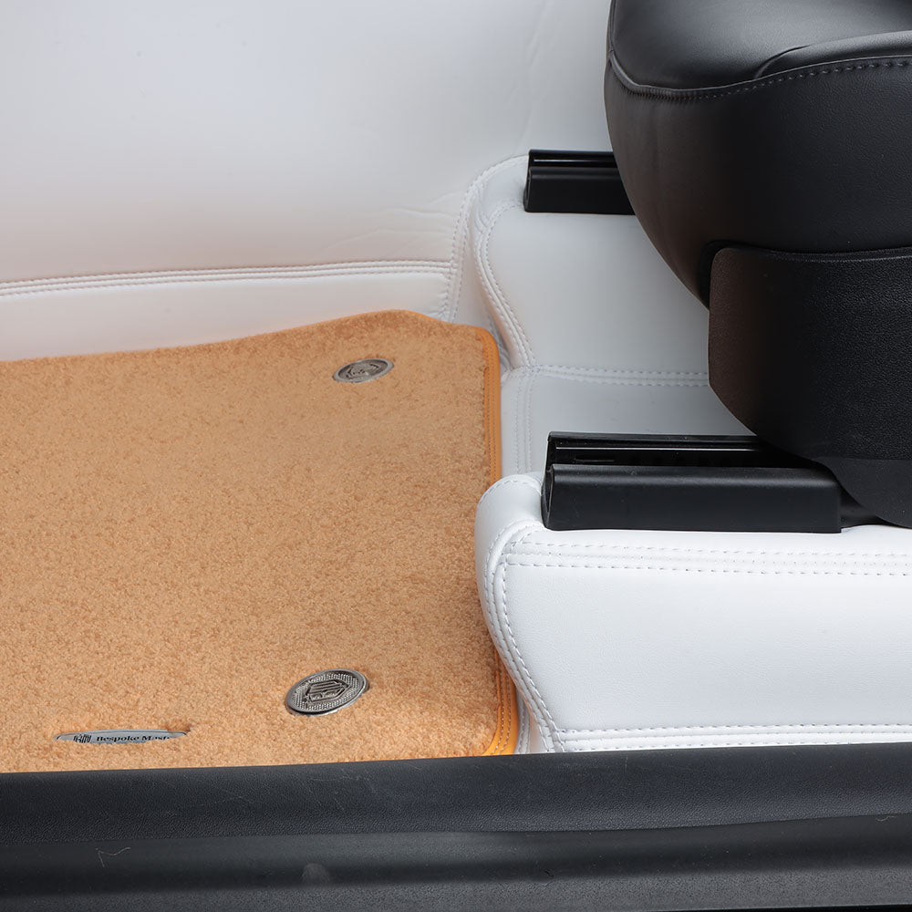 Custom Fit Waterproof and Wear Resistant Double Layer Leather Car Floor Mat With Nylon Carpet for Tesla