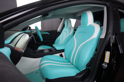 Bespoke Master Custom Fit Nappa Leather Tiffany Blue Car Seat Cover