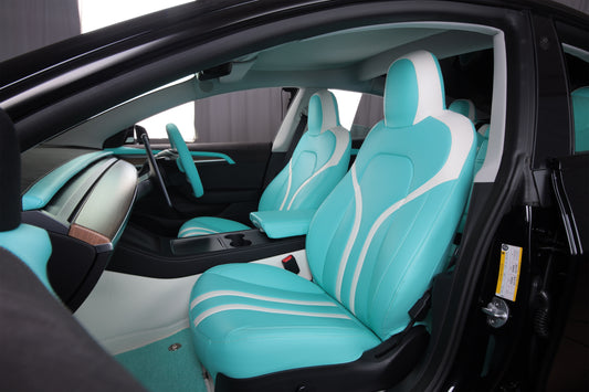 Bespoke Master Custom Fit Nappa Leather Tiffany Blue Car Seat Cover