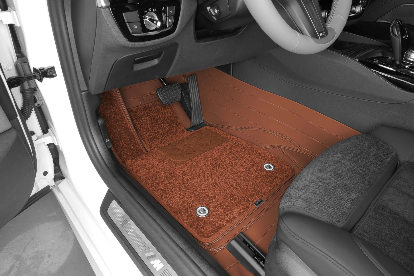 Bespoke Master Custom Fit Two Layer PVC Nappa Leather Quilting Nylon Car Floor Mat Car Mat