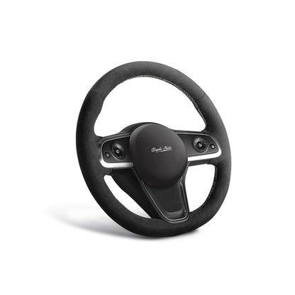 Custom Fit Premium Real Alcantara Velvet Suede Car Steering Wheel Cover