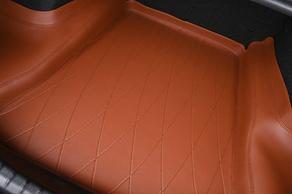 Brown Nappa Leather Protection Trunk Liner Mat
