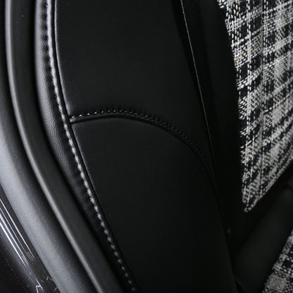 Bespoke Master Custom Fit Nappa Leather Car Modern Grid  Seat Cover