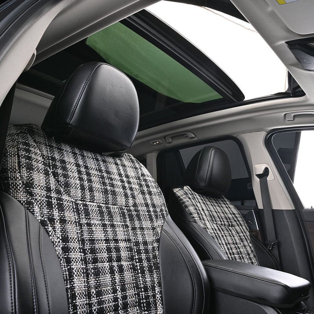 Bespoke Master Custom Fit Nappa Leather Car Modern Grid  Seat Cover