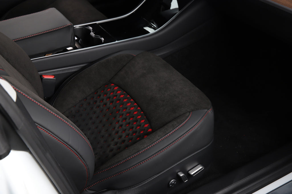 velvet suede fabric with diamond stitching car seat cover 