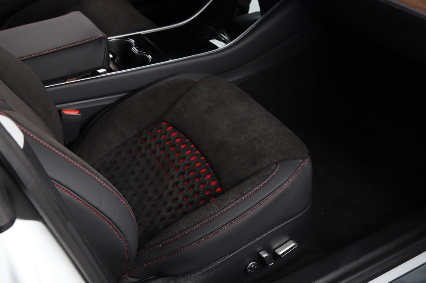 velvet suede fabric with diamond stitching car seat cover 
